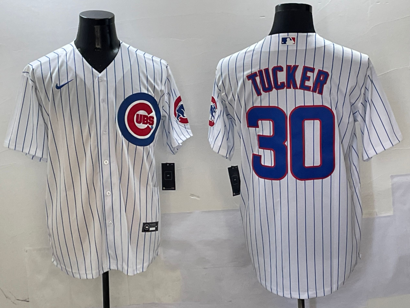 Men's Chicago Cubs Kyle Tucker #30 White Home Jersey
